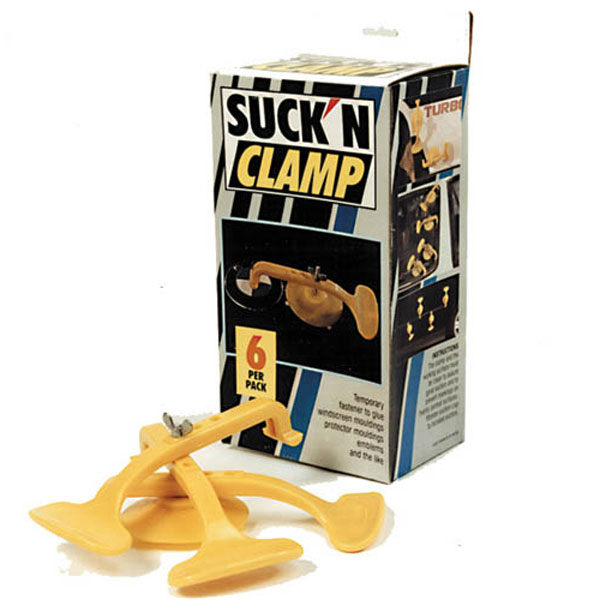 Suck N Clamp Temporary Suction Fastener No Glue Clamps Pack Of 6