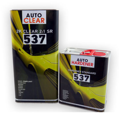 Autoclear 2K Clear 2-1 537 5Lt+Auto Hardener Std 537 2.5Lt (7.5 Ltr) Kit